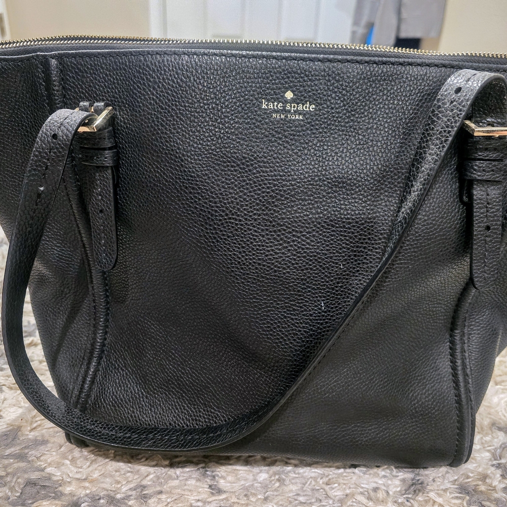 Kate Spade Black Pebbled Leather Tote